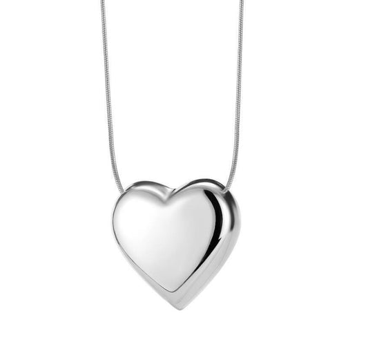 Puff Heart Pendant Necklace