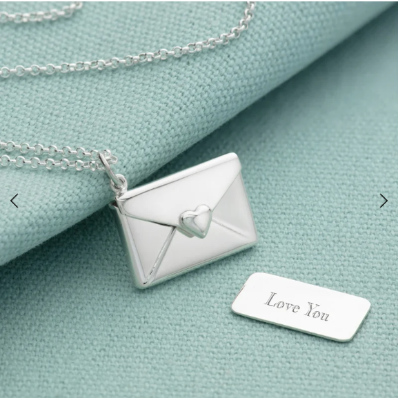 Envelop Love Letter Silver Necklace