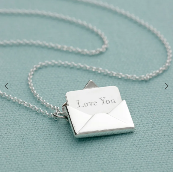 Envelop Love Letter Silver Necklace