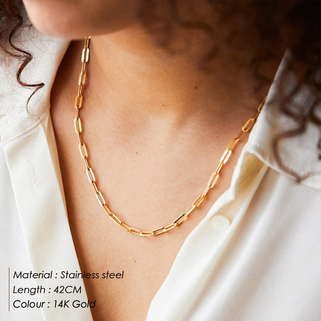 Paperclip Link Chain Necklace