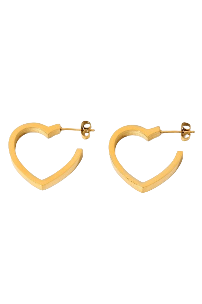 Heart Shape Hoop Earrings