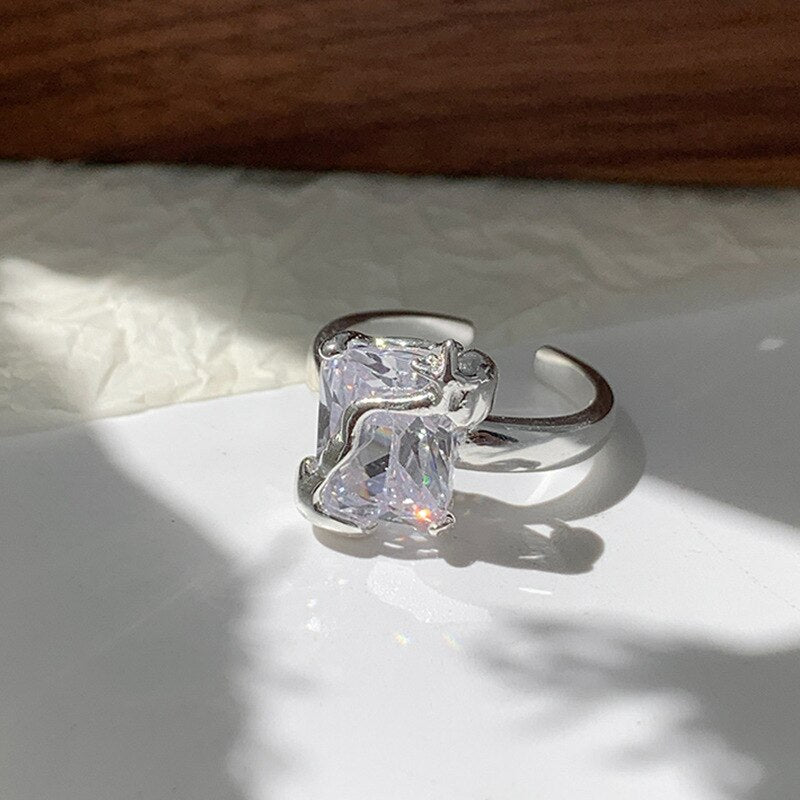 Square Zircon Ring